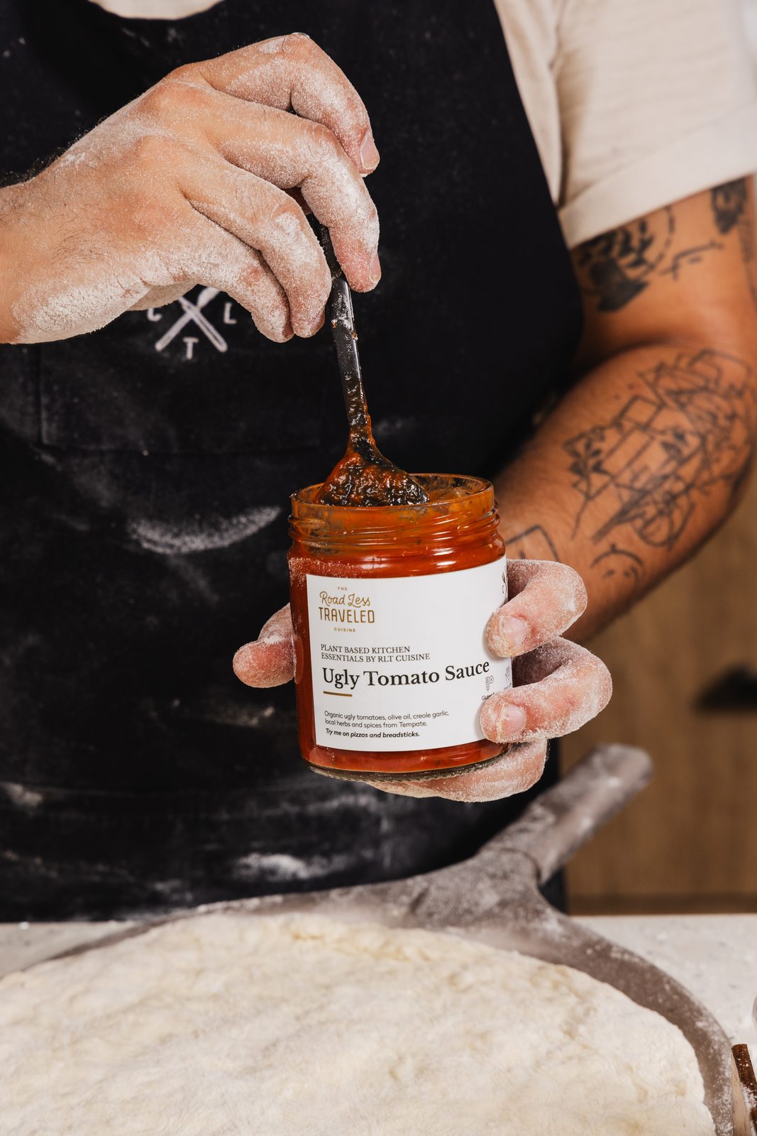 The Holy Crust house jar of ugly tomato sauce